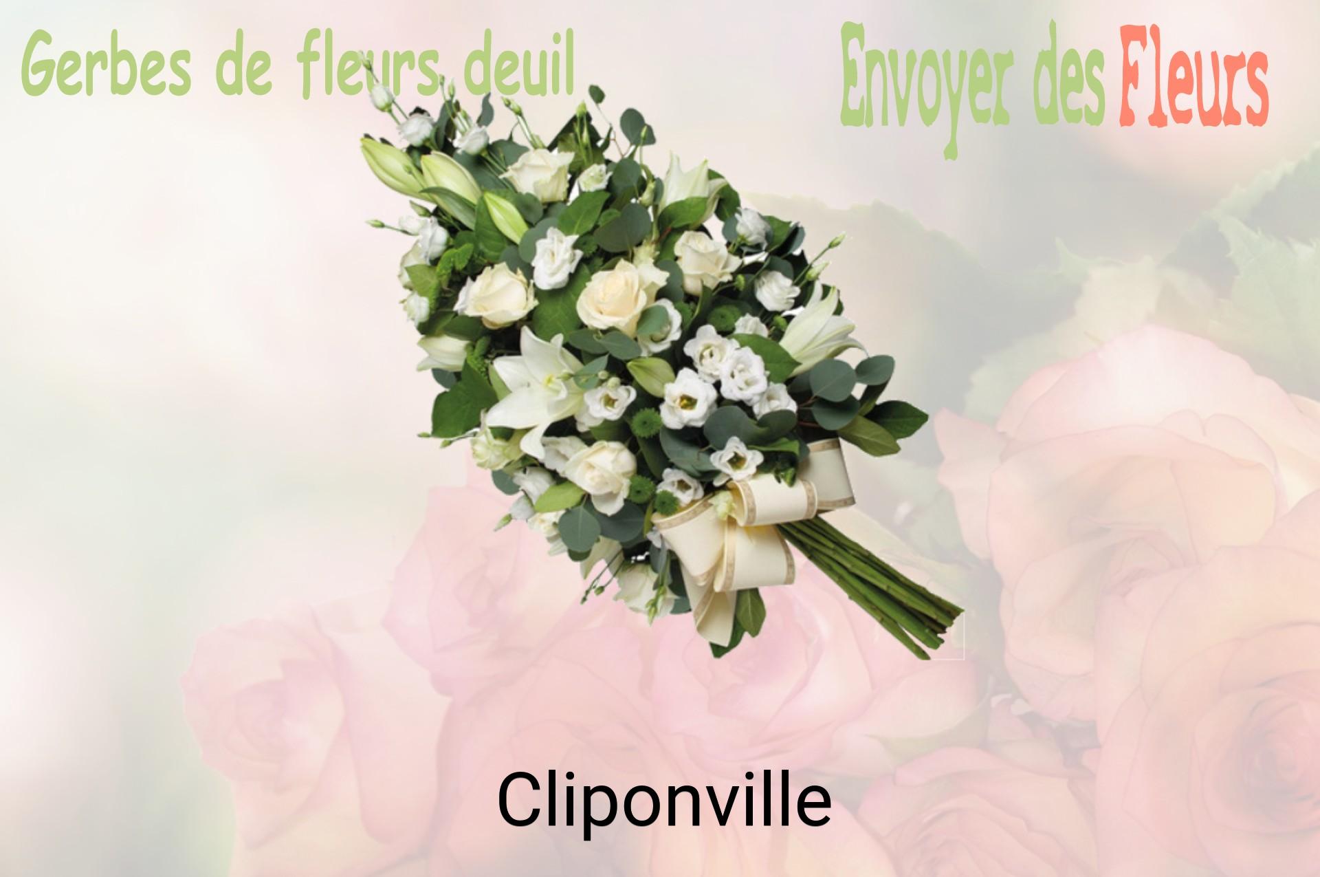Gerbe de fleurs de deuil livrée à Cliponville